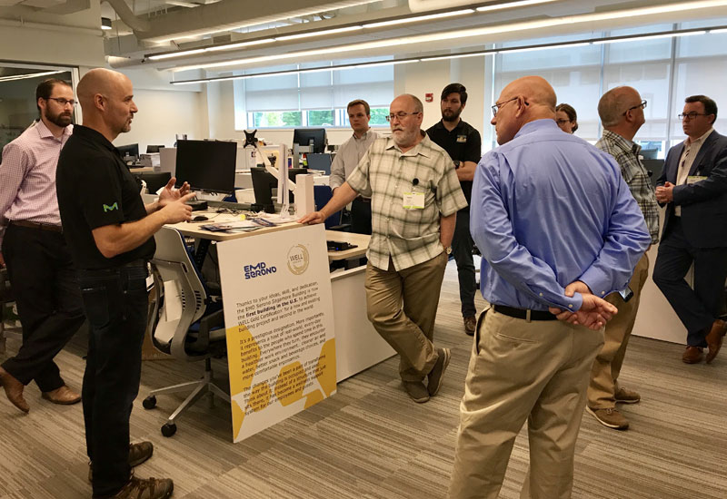 Timberline team members tour EMD Serono’s Well Gold Certified Sagamore Building